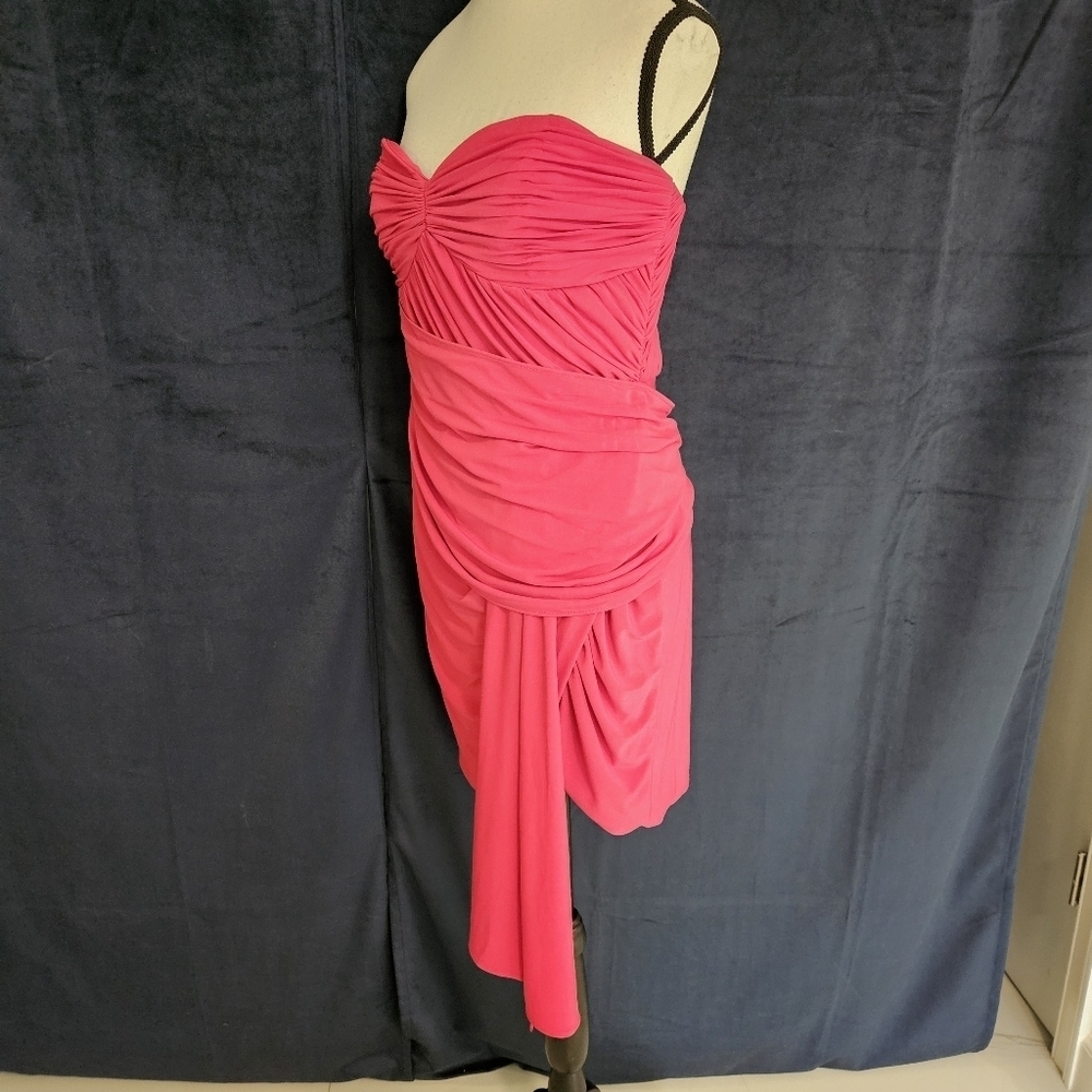 NWT Ieena Mac Duggal 11565 Strapless Sweetheart Neckline Ruched Dress Mini Sz 6 - Picture 7 of 13